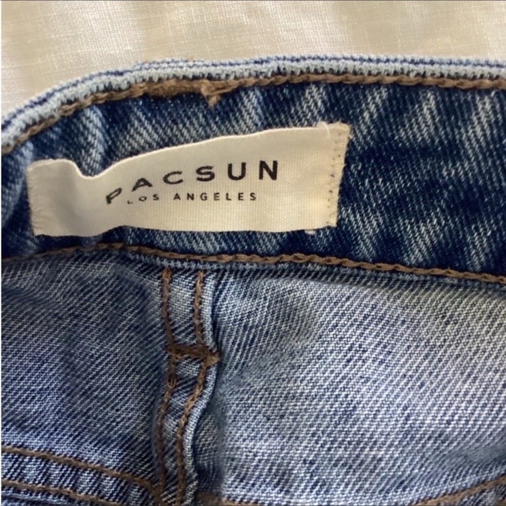 PacSun Los Angeles Blue Denim Jean Mini Skirt XS - Picture 3 of 3